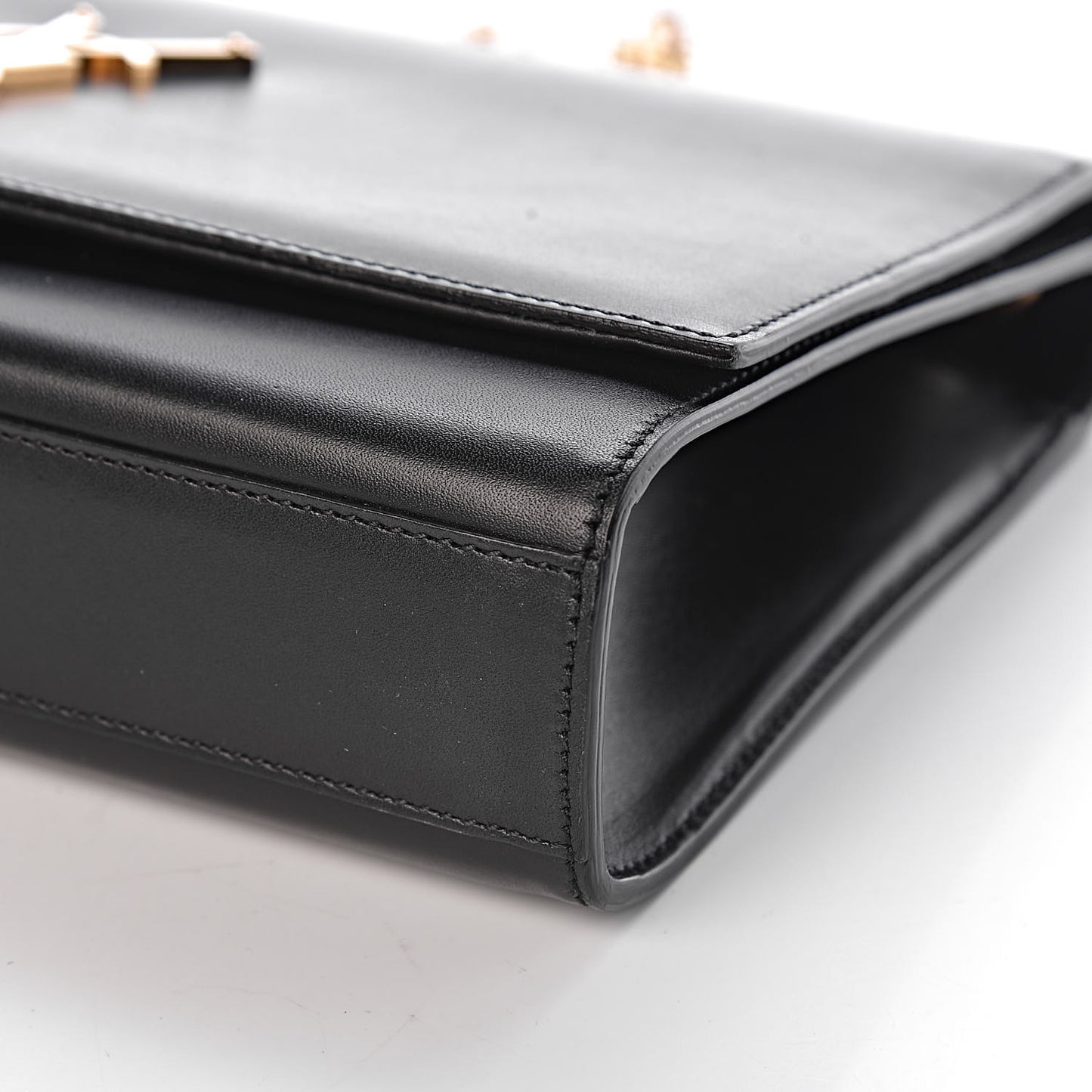 Smooth Calfskin Medium Classic Monogram Kate Tassel Satchel Black