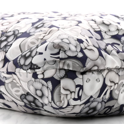 Chanel Nylon Cat Emoticon Tote Navy Silver 10 of 12