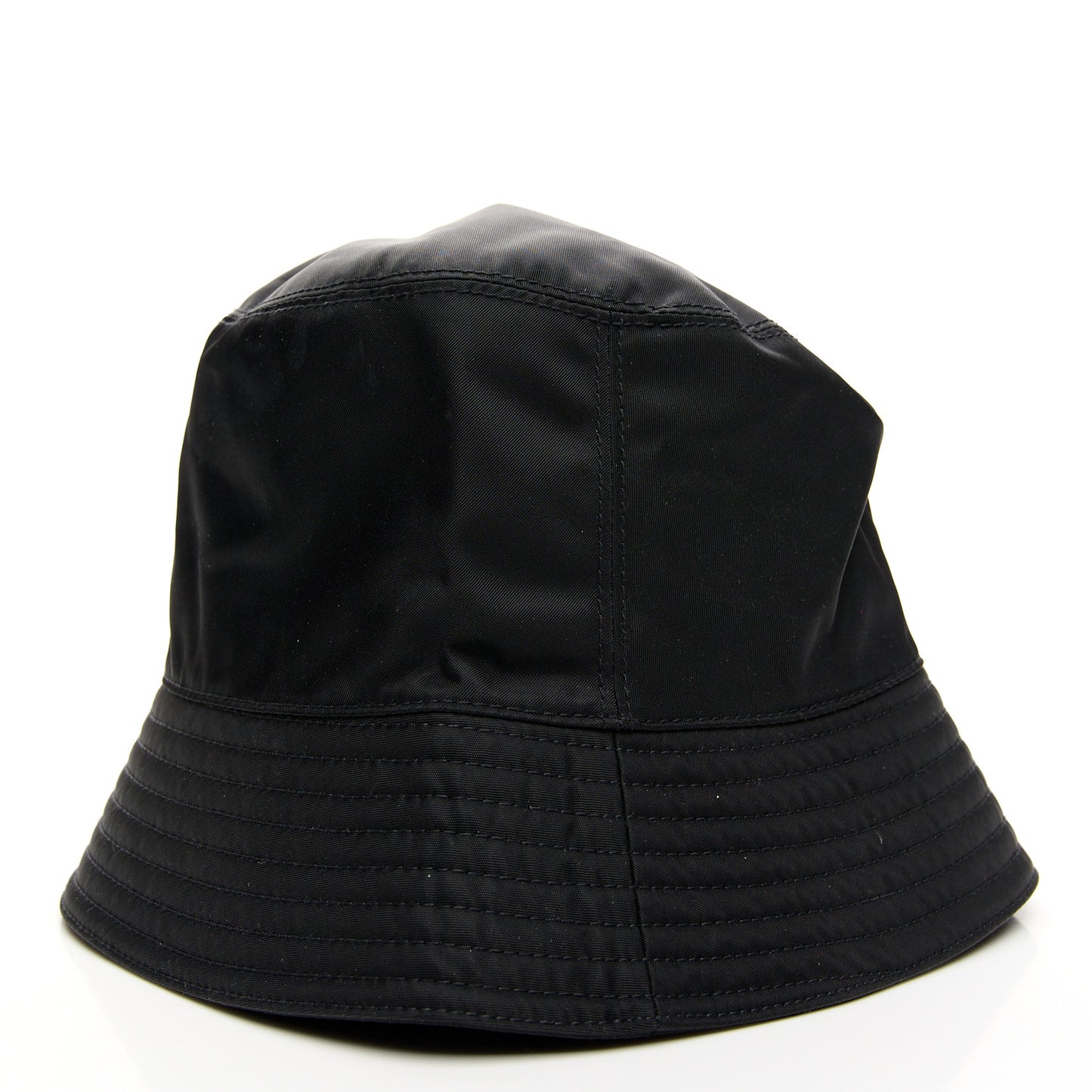 Re-Nylon Metal Triangle Logo Womens Bucket Hat S Black
