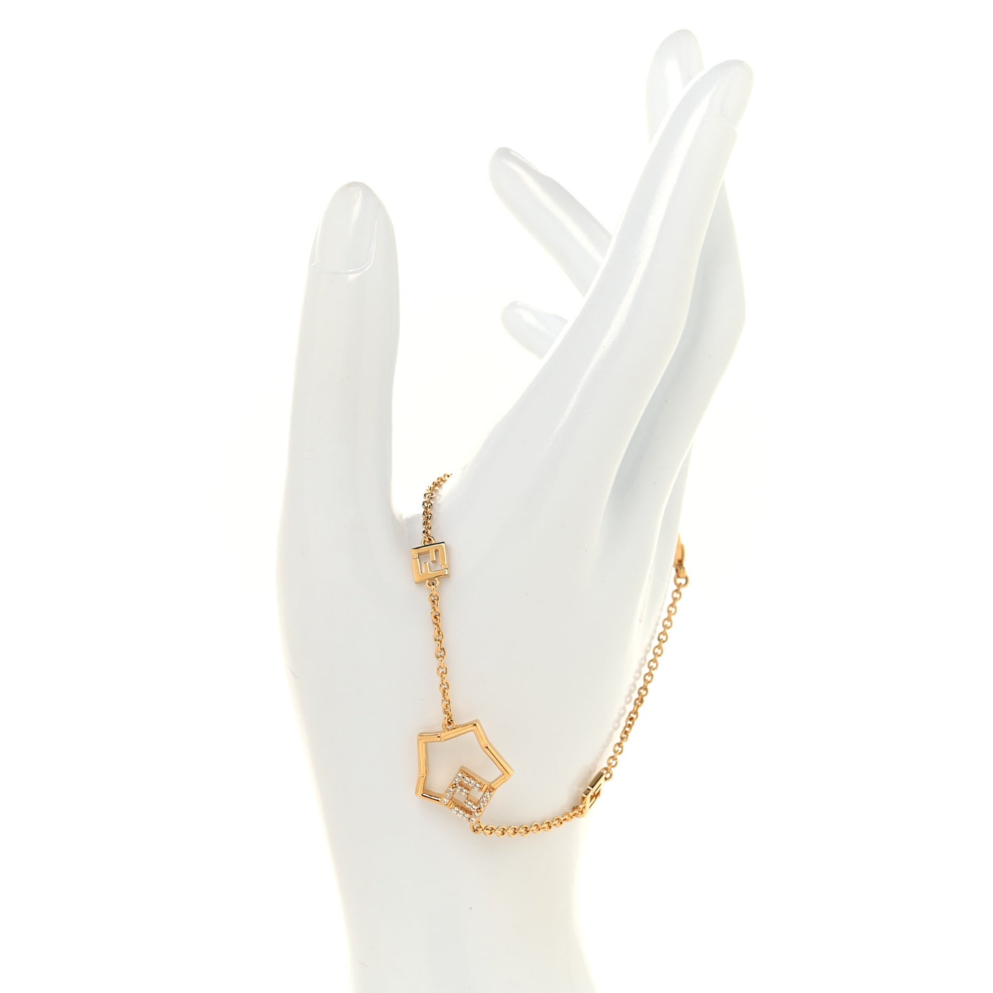 Metal Crystal F is Fendi Bracelet Gold