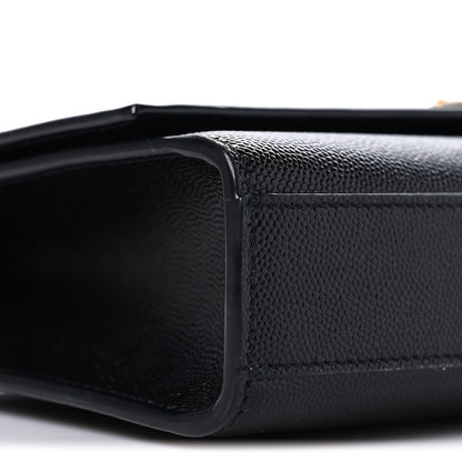 Saint Laurent Grain De Poudre Medium Classic Monogram Kate Satchel Black 8 of 9