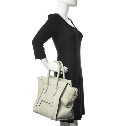 Celine Drummed Calfskin Mini Luggage Lune 2 of 12