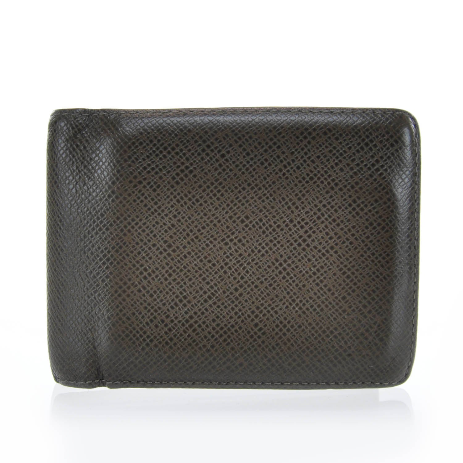 Louis Vuitton Mens Taiga Billfold Wallet w 3 Flaps Grizzli 1 of 7