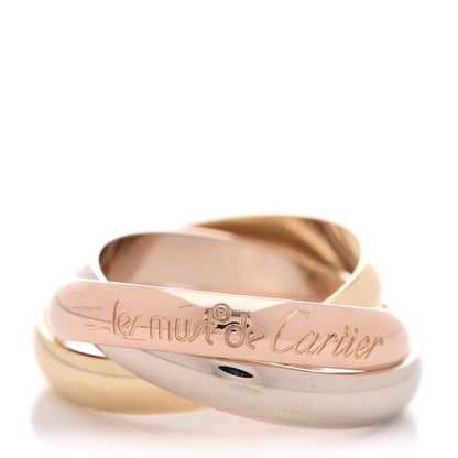 Cartier 18K Pink Yellow White Gold Les Must De Trinity Ring 52 6 1 of 5