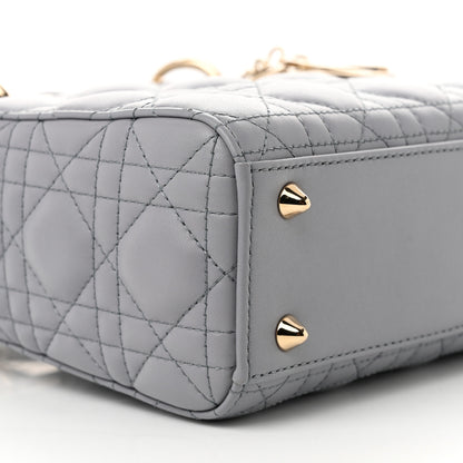 Christian Dior Lambskin Cannage Small My ABCDior Lady Dior Grey 9 of 10