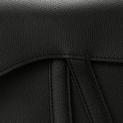 Christian Dior Grained Calfskin Saddle Bag Black 8 of 11