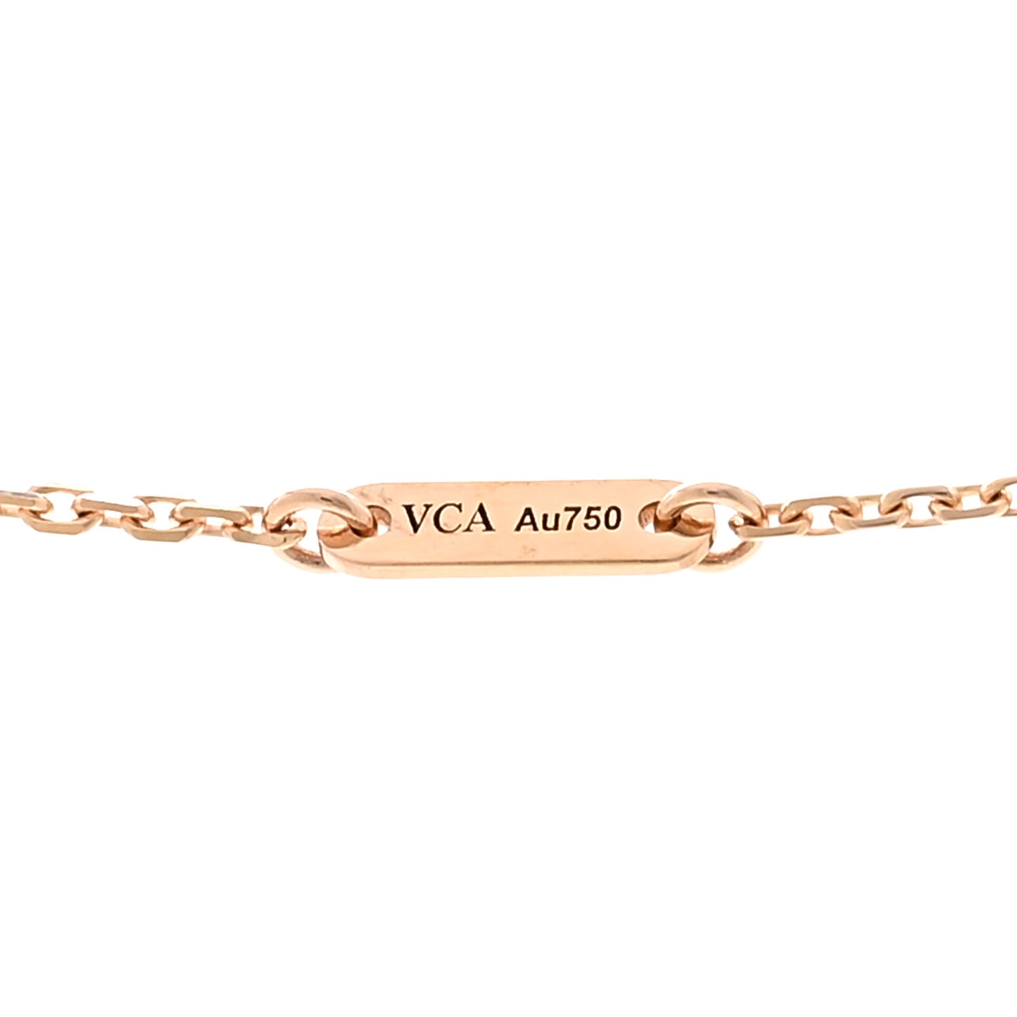 18K Rose Gold Carnelian Sweet Alhambra Pendant Necklace