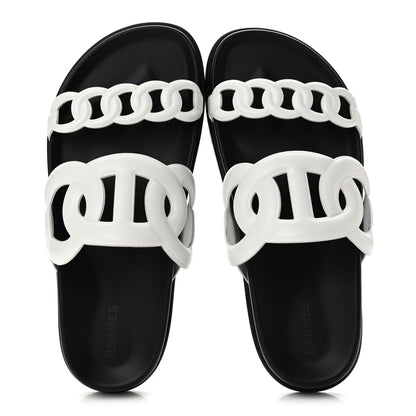 Hermes Nappa Womens Extra Sandals 38 White 2 of 9