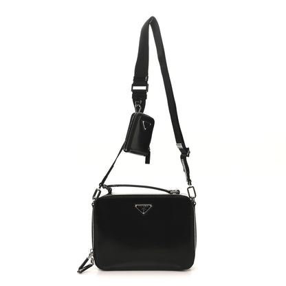 Prada Spazzolato Medium Brique Crossbody Bag Black 1 of 9
