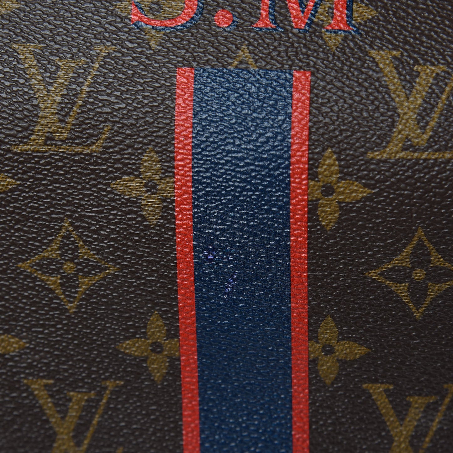 Monogram My LV Heritage Speedy Bandouliere 35 Blue Marine Rouge
