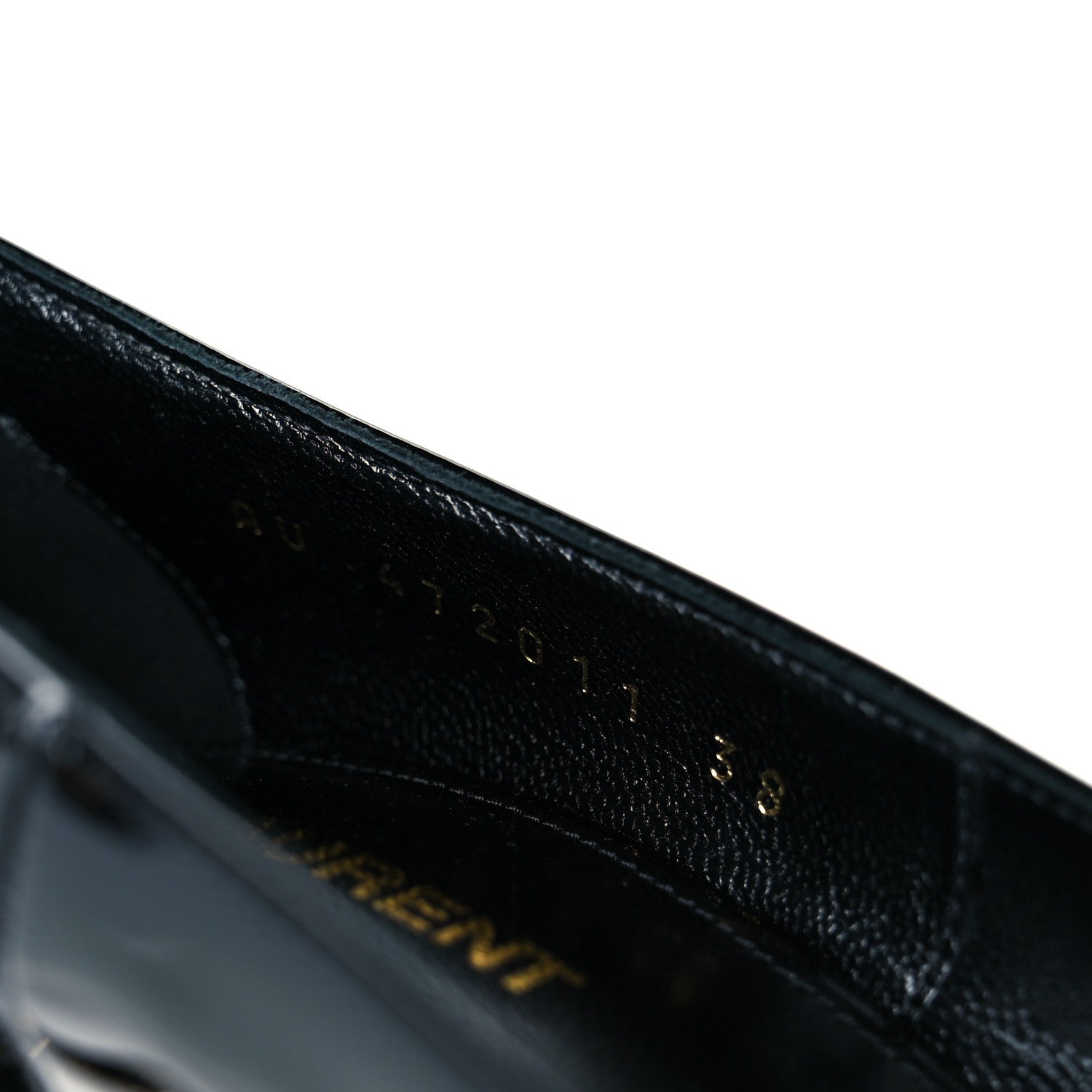Saint Laurent Patent Opyum 110 Pumps 38 Black Gold 9 of 10