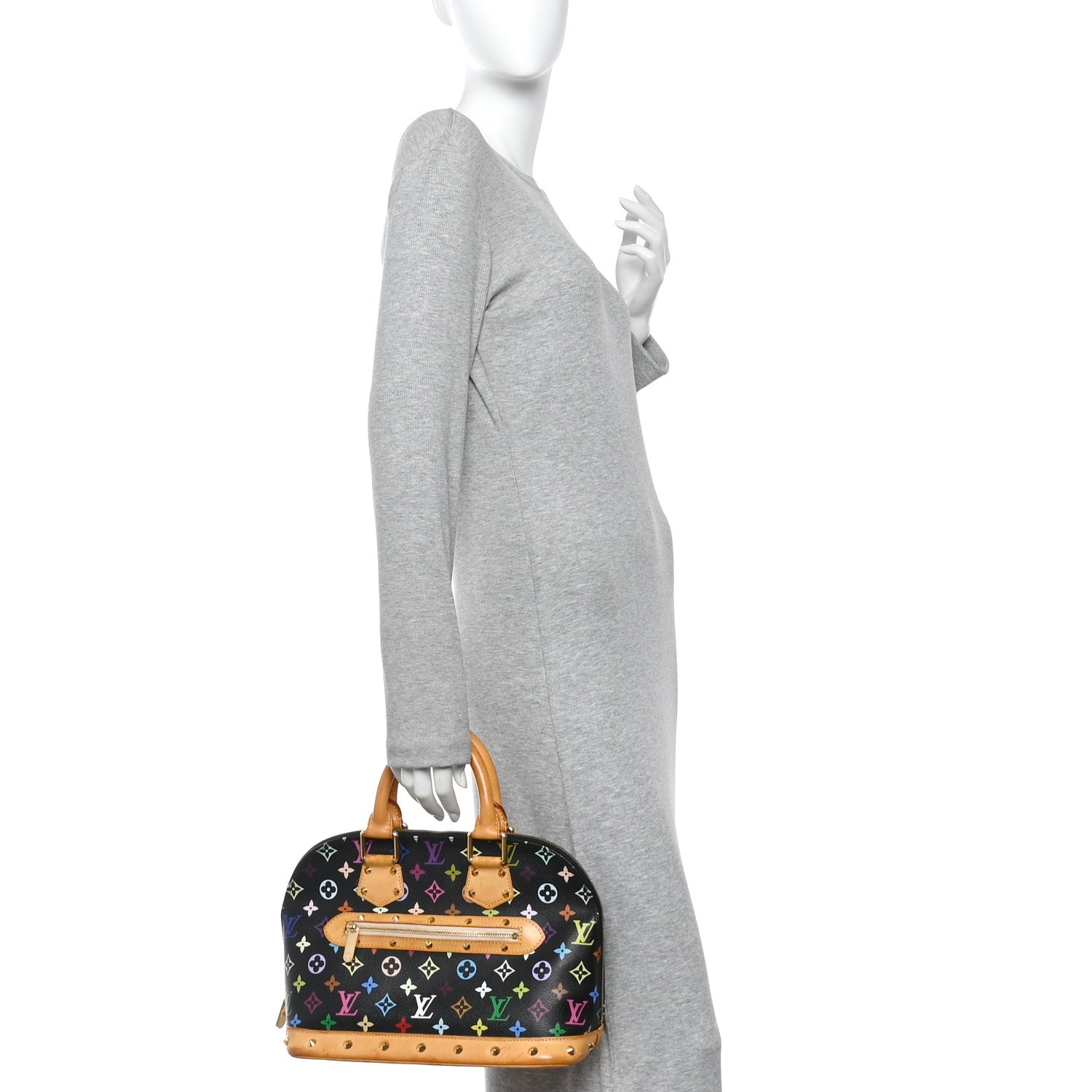Louis Vuitton Monogram Multicolor Alma Black 2 of 10