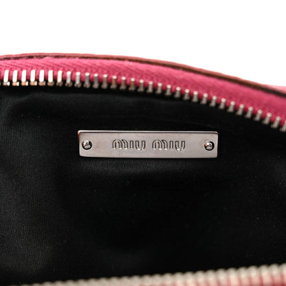 Miu Miu Vitello Lux Matelasse Double Zip Chain Mini Crossbody Bag Peonia 6 of 10