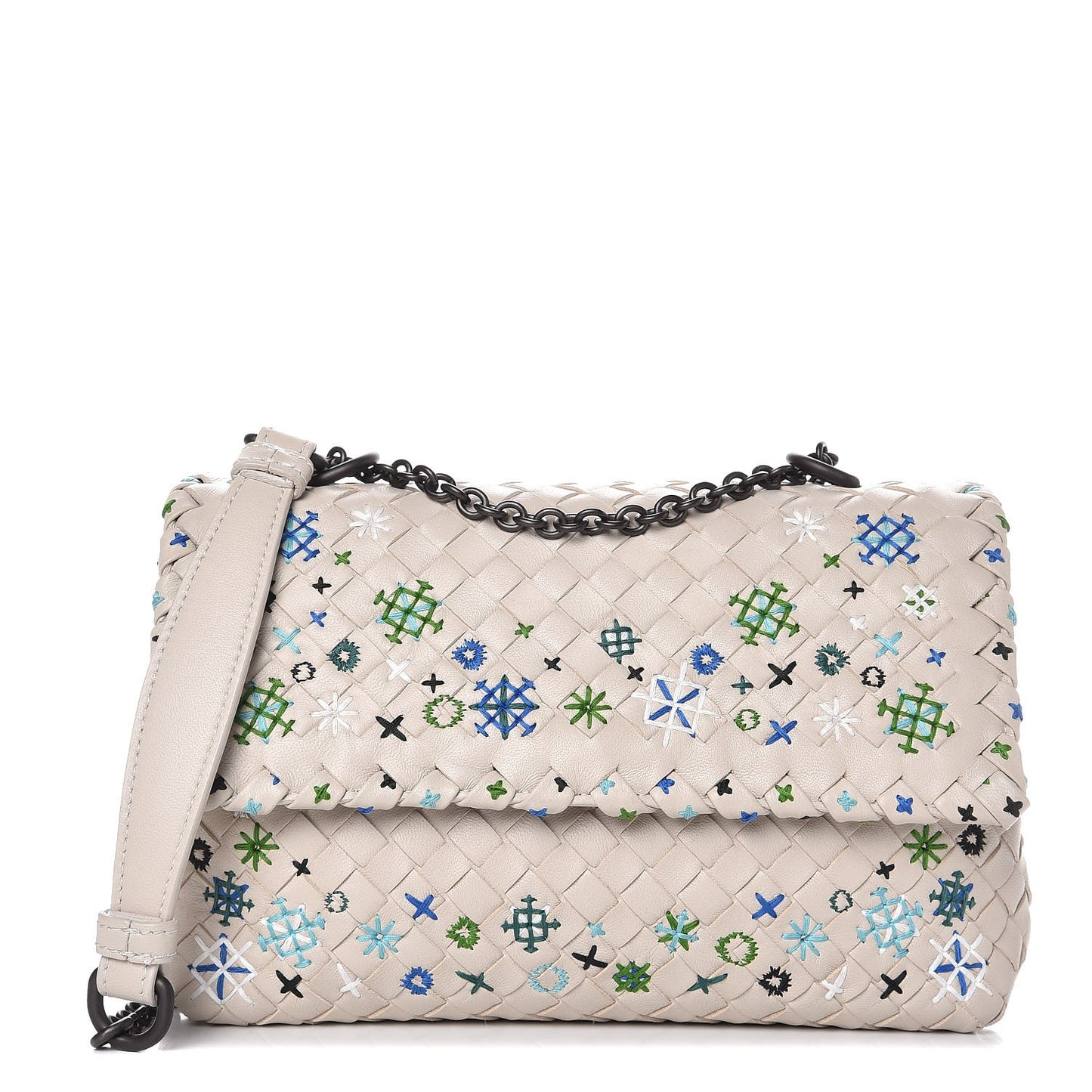 Nappa Intrecciato Meadow Flower Embroidered Baby Olimpia Mist