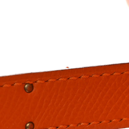 Hermes Epsom Chevre Mysore Kellygraphie Lettre R Kelly Sellier 28 Abricot Brique Feu 12 of 15