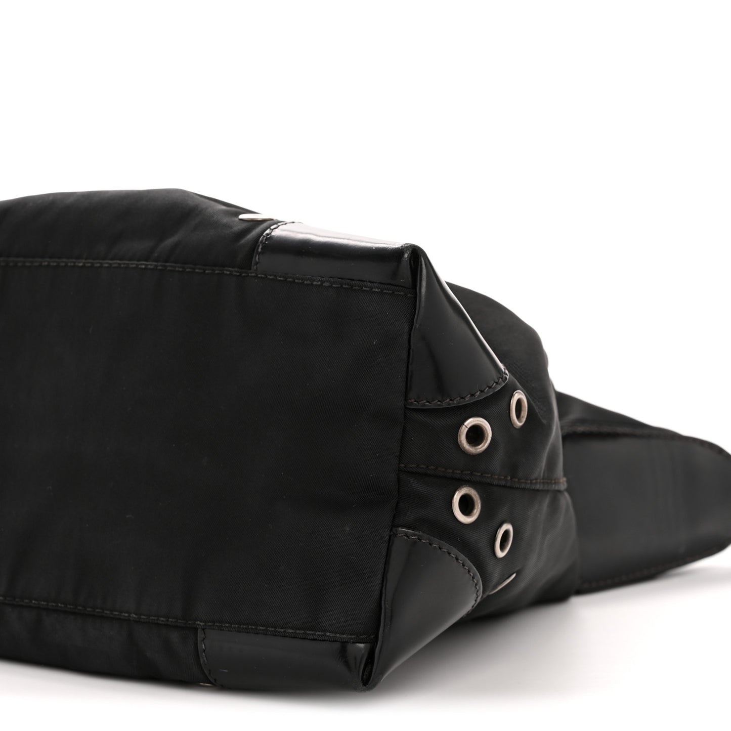 Nylon Vela Grommet Tote Black