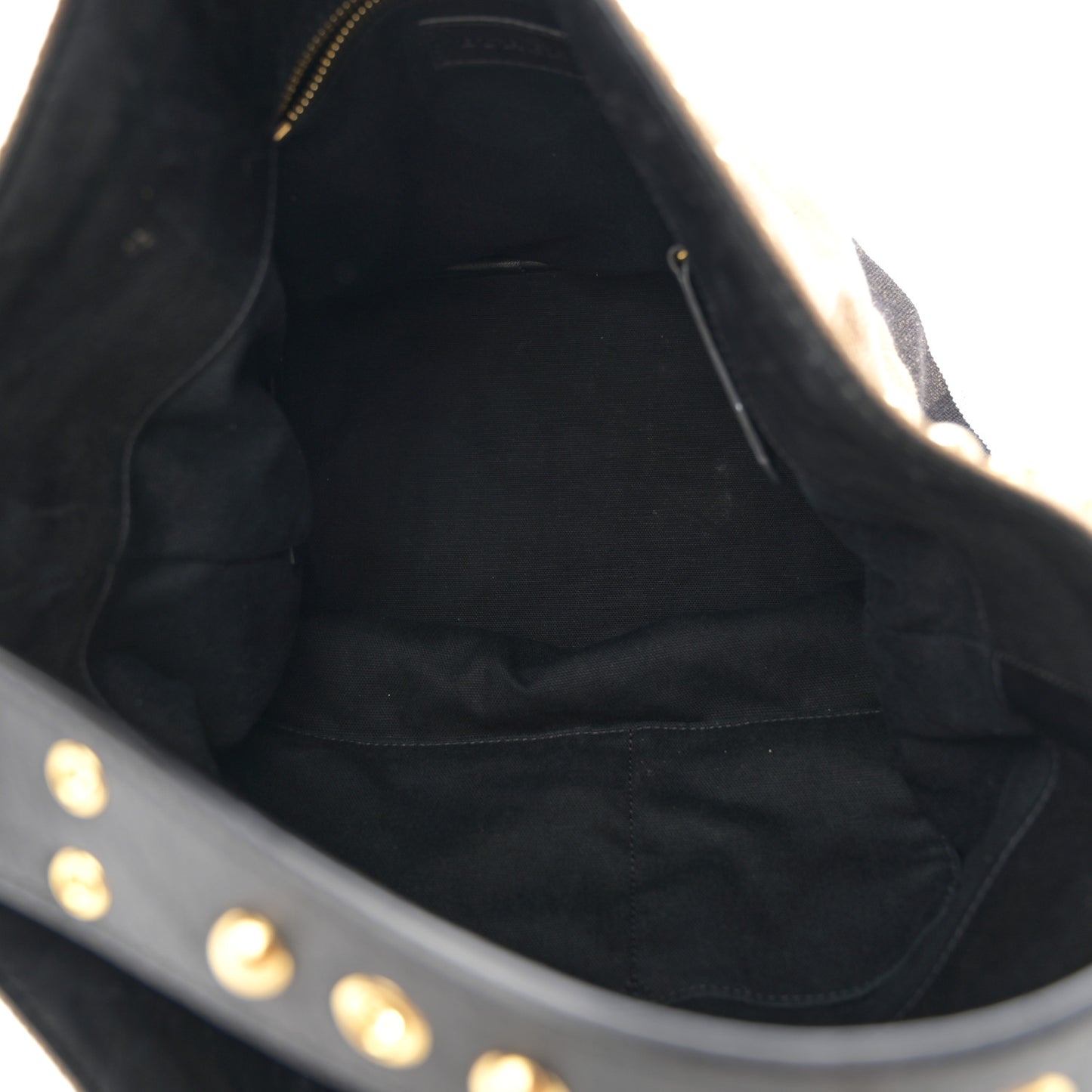 Canvas Mega Check Studded Medium Ashby Bucket Bag Black