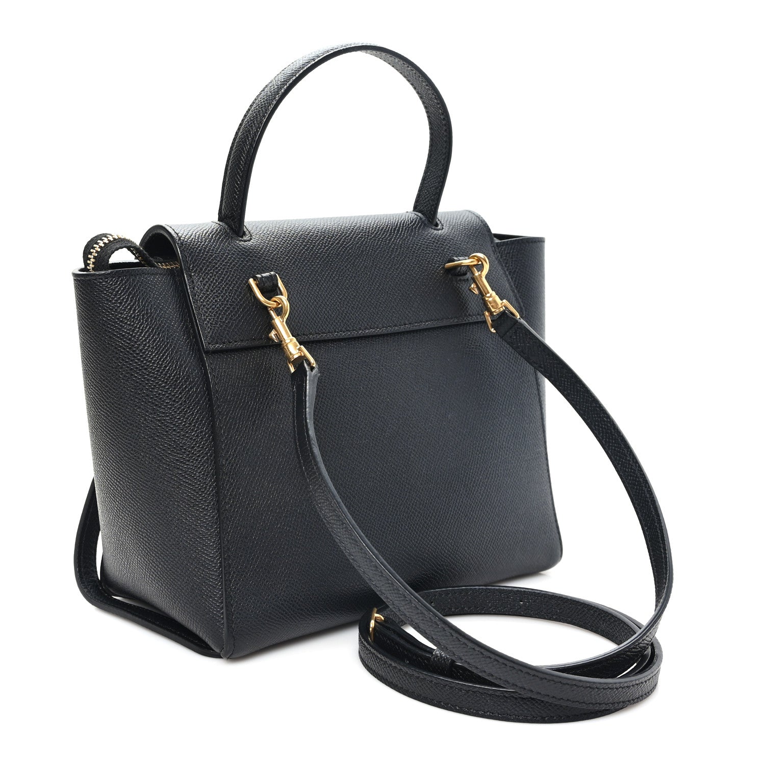 Celine Grained Calfskin Nano Belt Bag Black 3 of 10