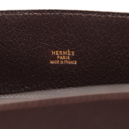 Hermes Chevre de Coromandel White Bus 40 Cocoan 6 of 11