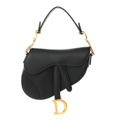 Christian Dior Grained Calfskin Mini Saddle Bag Black 1 of 11