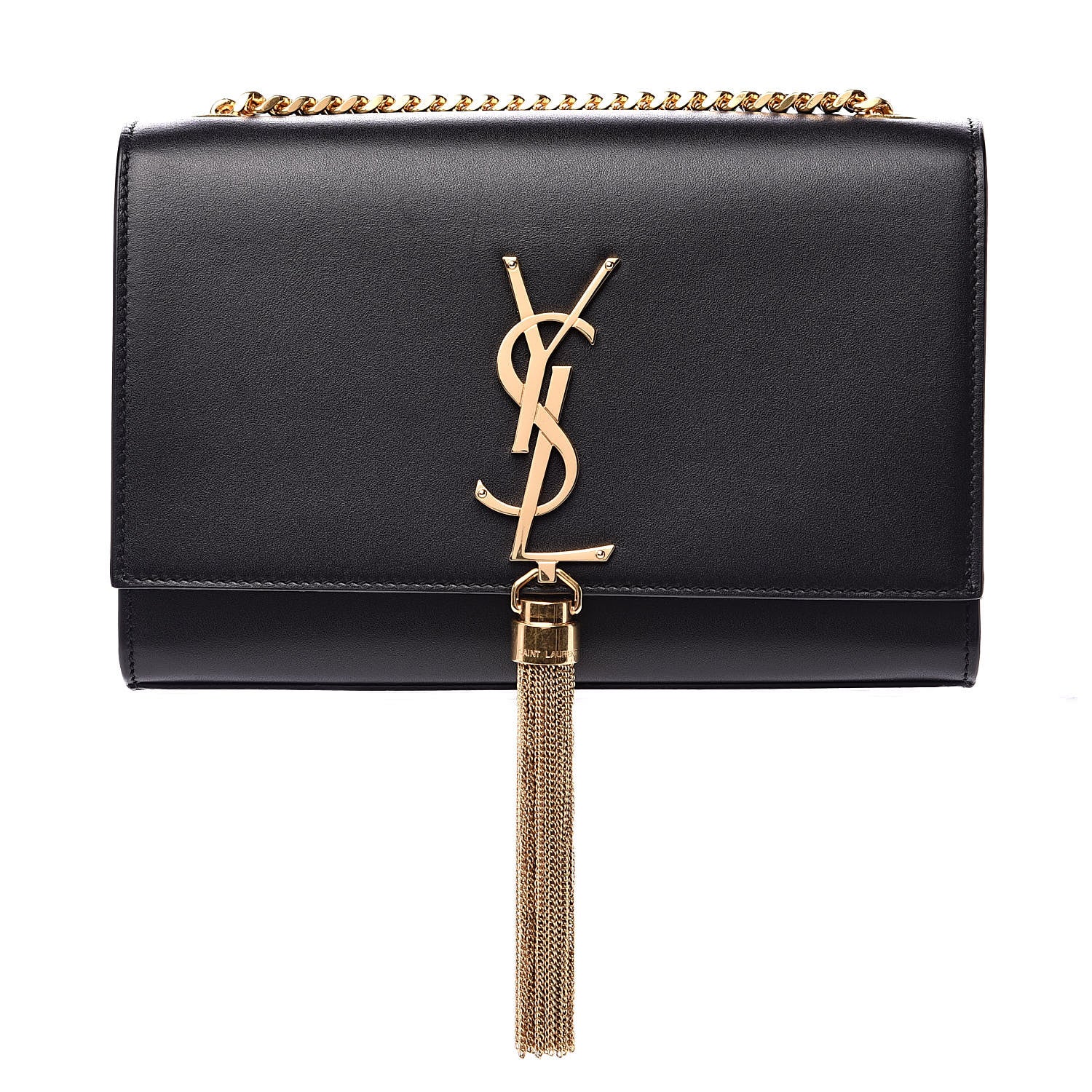 Saint Laurent Calfskin Small Classic Monogram Kate Tassel Satchel Black 1 of 10