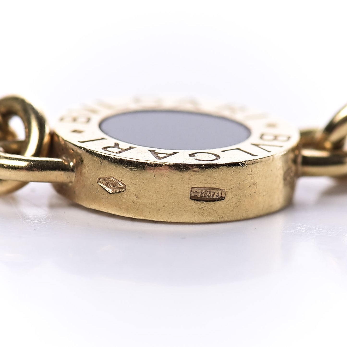 18K Yellow Gold Black Onyx BVLGARI BVLGARI Station Necklace