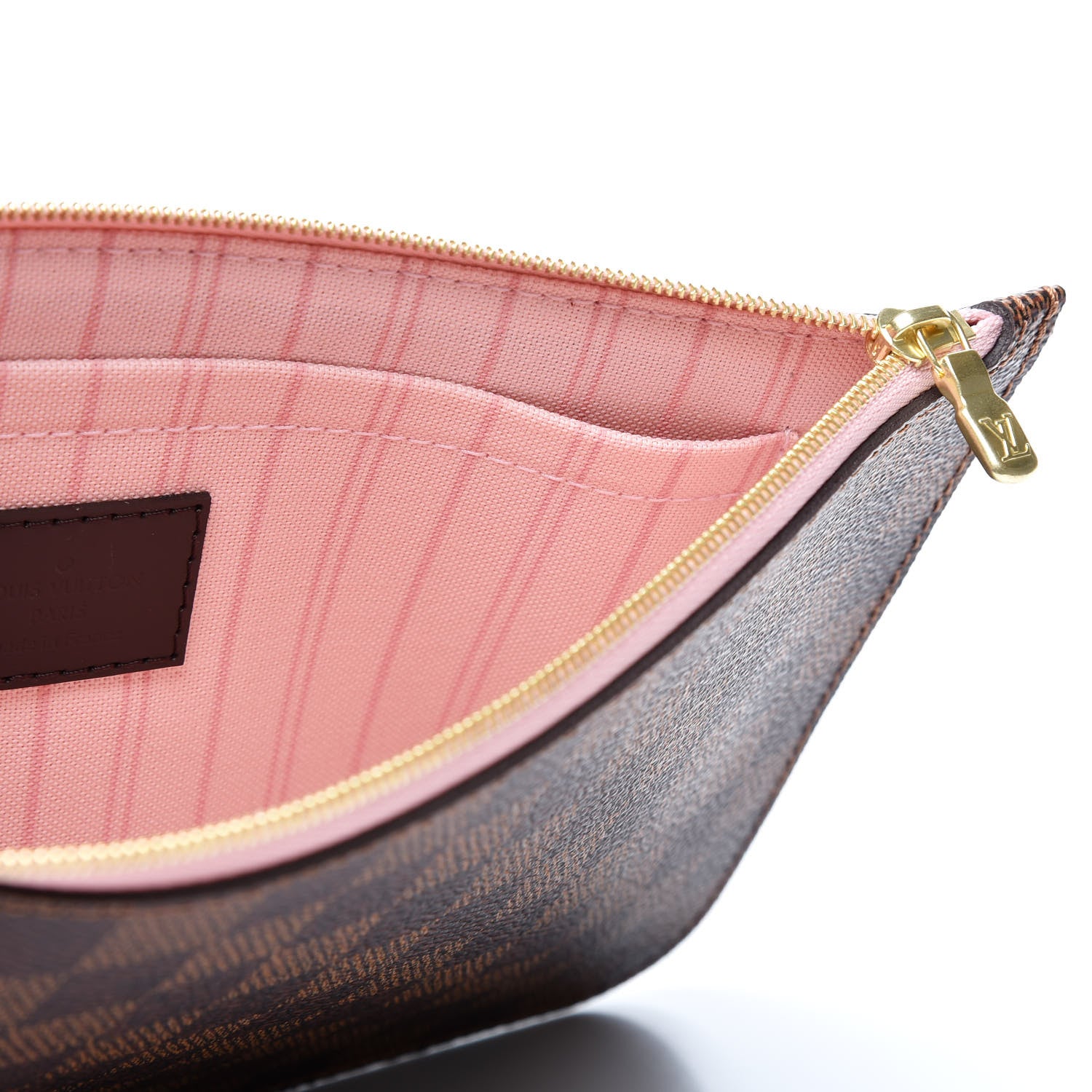 Louis Vuitton Damier Ebene Neverfull MM GM Pochette Rose Ballerine 4 of 8