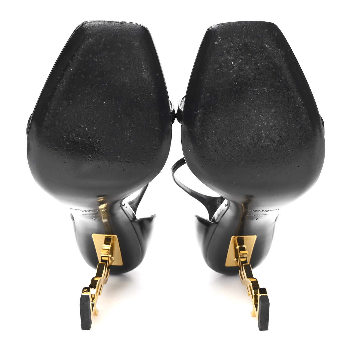 Patent Calfskin Opyum 110 Sandals 41 Black Gold