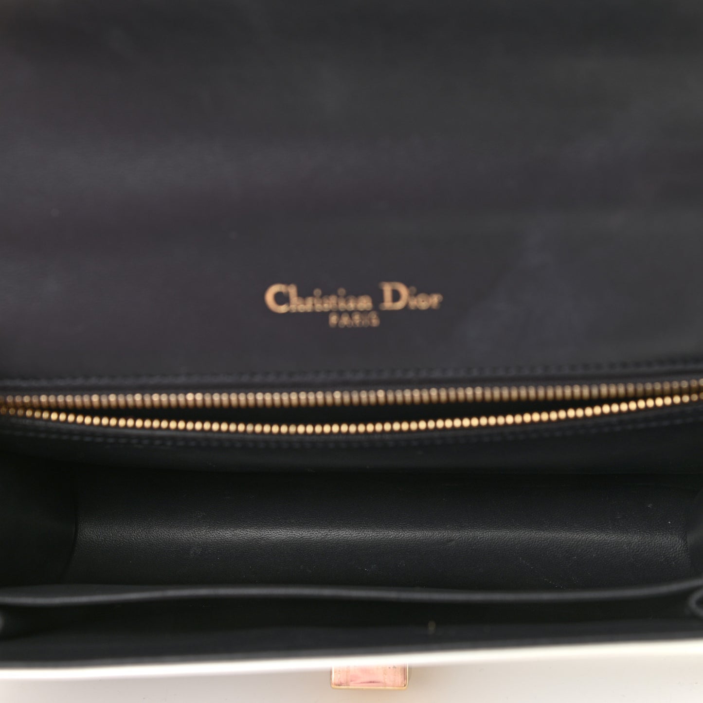 Patent Micro-Cannage Medium Diorama Flap Bag White