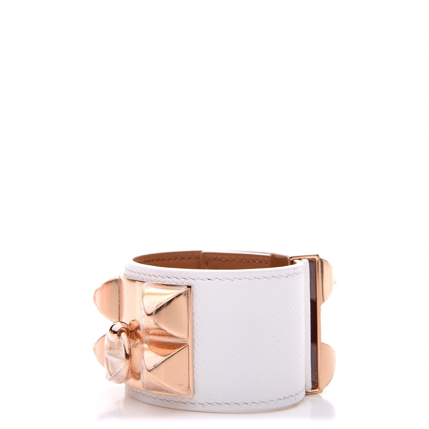 Hermes Epsom Collier de Chien CDC Bracelet T2 White 1 of 9