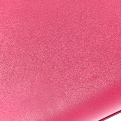 Saint Laurent Calfskin Classic Y Ligne Clutch Fuchsia 11 of 20