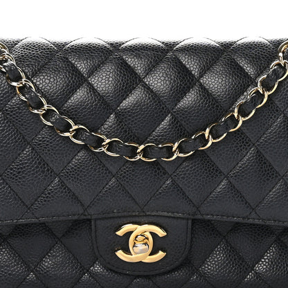 Chanel Caviar Quilted Medium Double Flap Black 8 of 10
