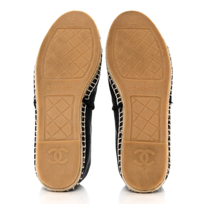Chanel Denim Toile CC Espadrilles 40 Black 5 of 11