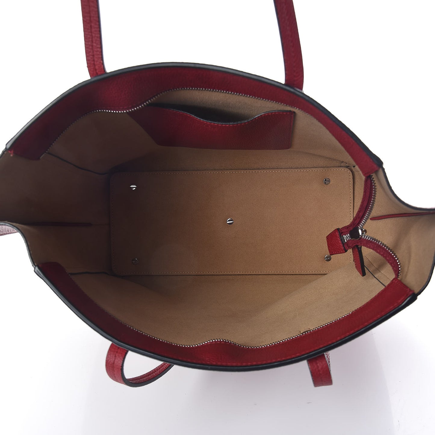 Pebbled Calfskin Tote Ruby