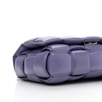 Bottega Veneta Lambskin Maxi Intreccio Padded Chain Cassette Crossbody Bag Lavender 8 of 9