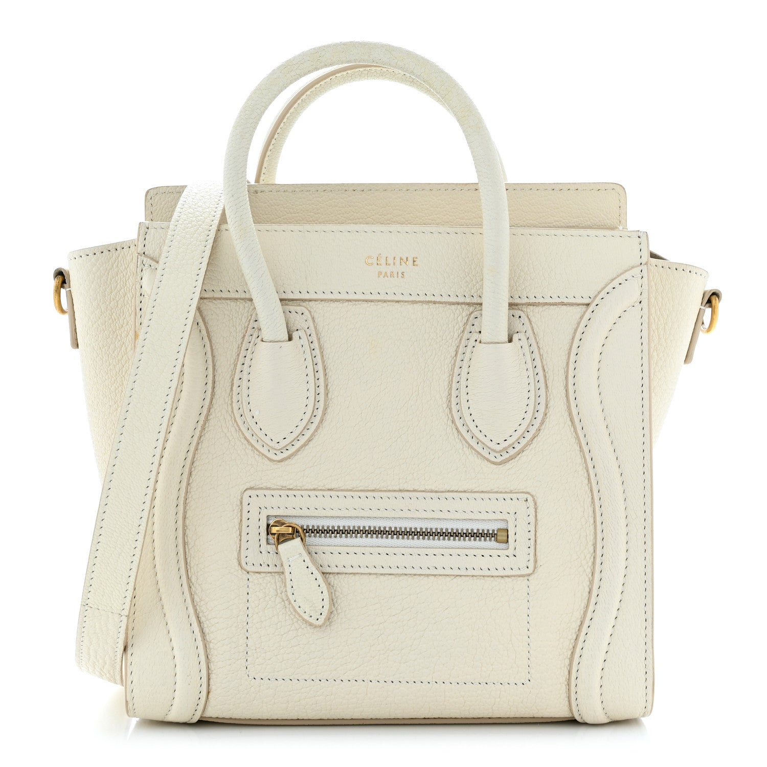 Celine Goatskin Nano Luggage White 1 of 13