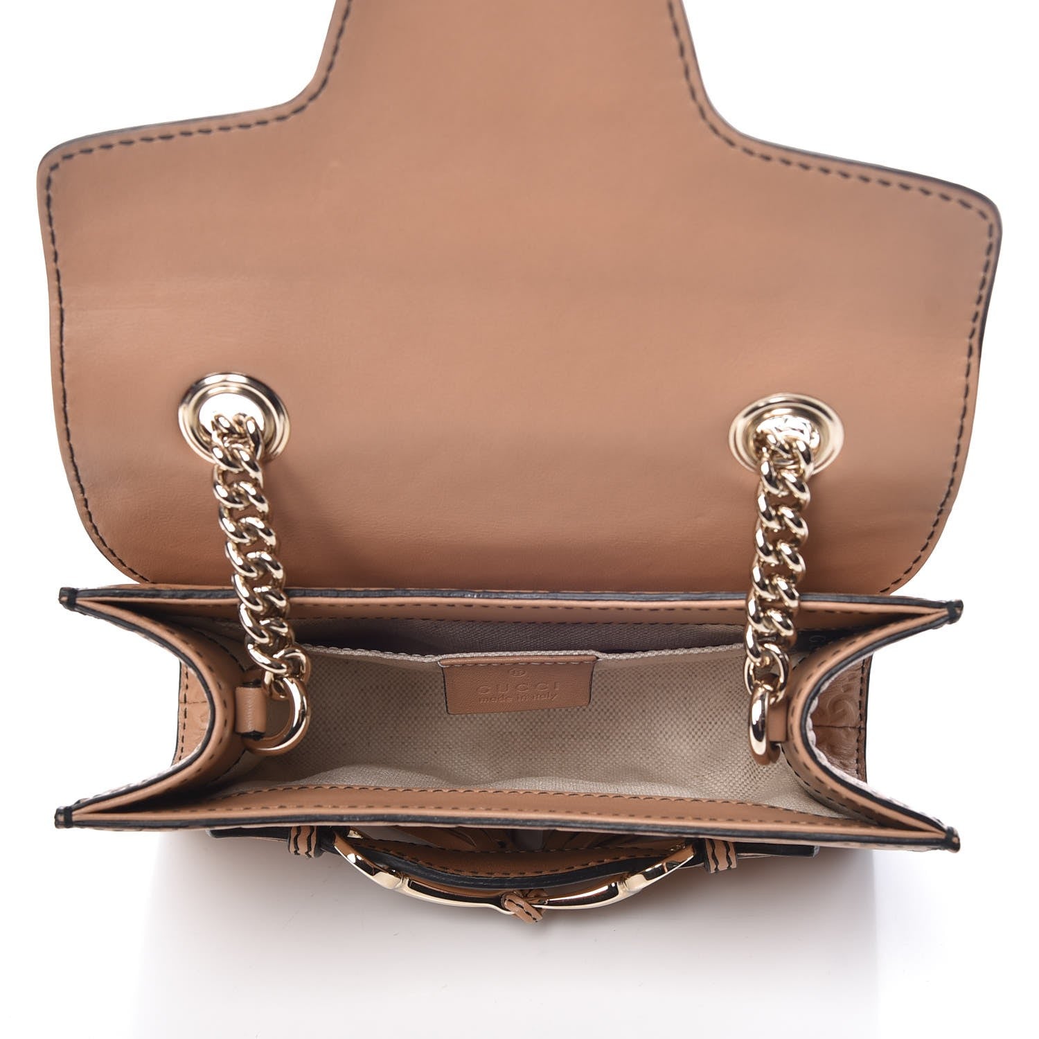 Gucci Guccissima Mini Emily Chain Shoulder Bag Camelia 5 of 8