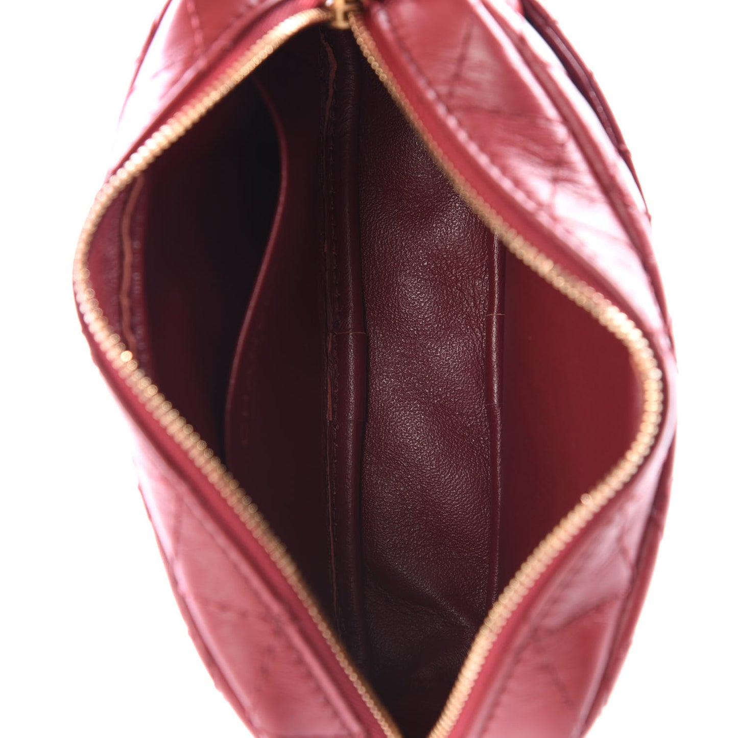 Aged Calfskin Quilted Mini Reissue Camera Case Red