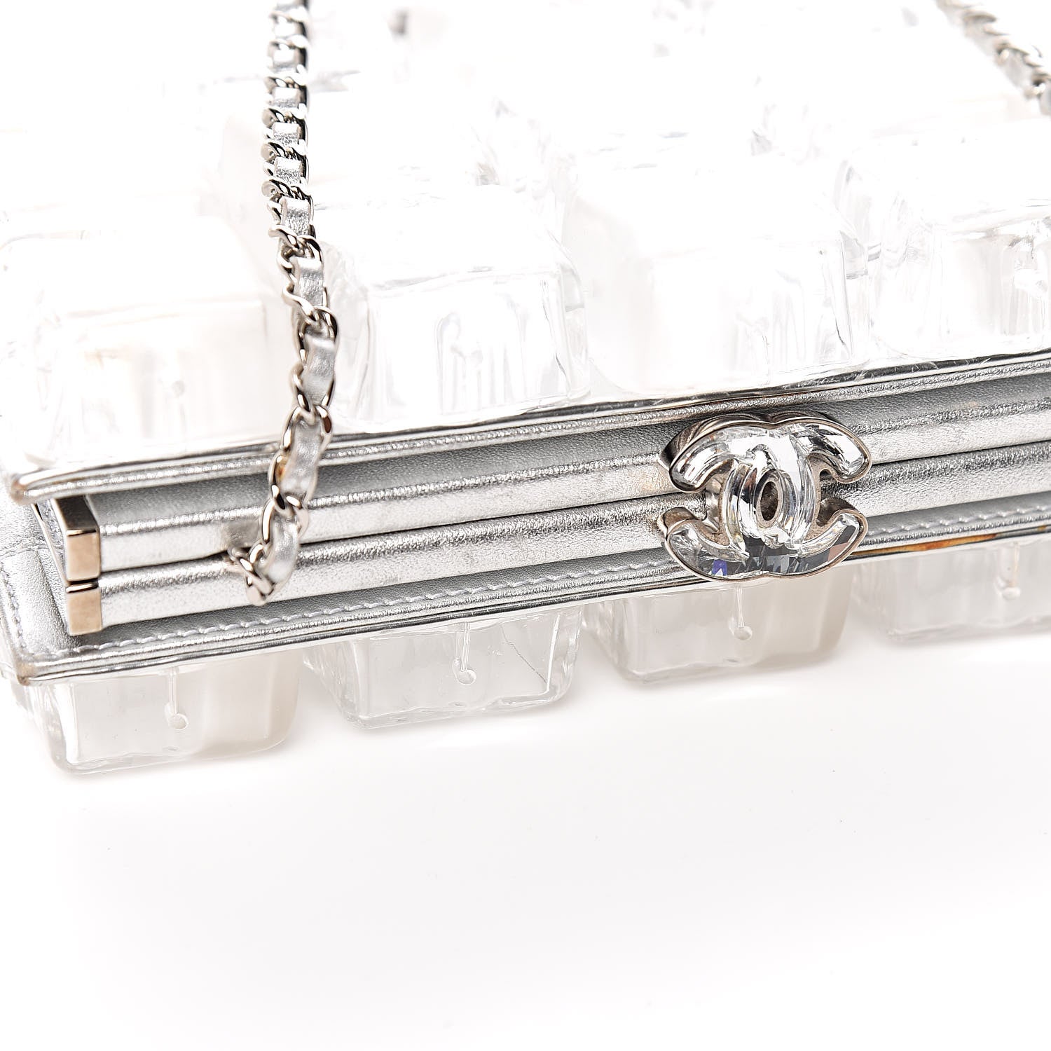 Chanel Plexi Ice Cube Clutch Silver 8 of 13