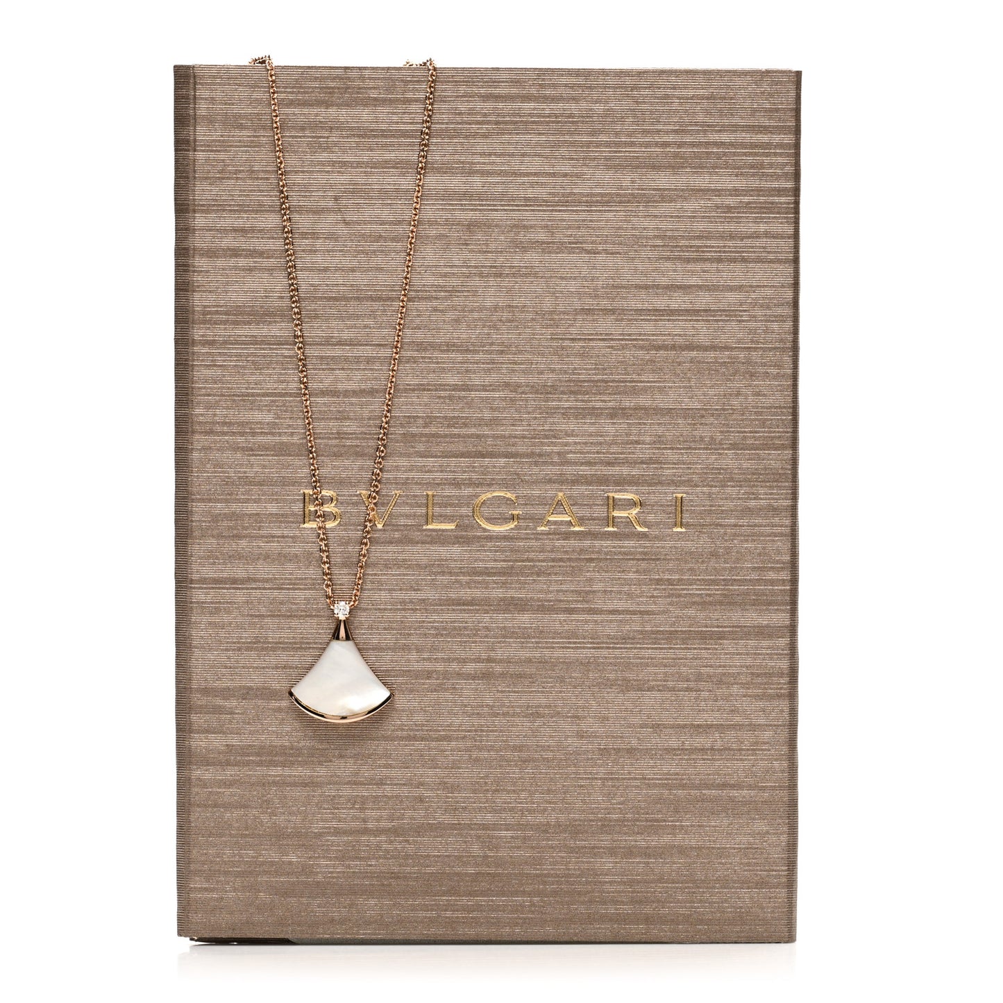 18K Rose Gold Diamond Mother of Pearl Small Divas' Dream Pendant Necklace