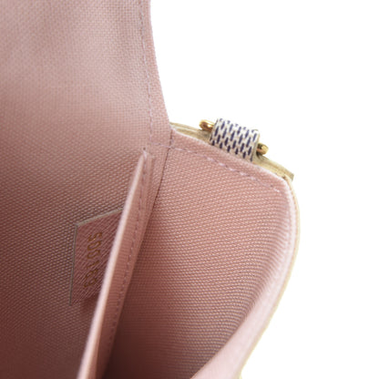 Louis Vuitton Damier Azur Pochette Felicie Chain Wallet Rose Ballerine 8 of 10