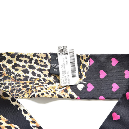 Hermes Silk Jungle Love Love Twilly Black Vert Rose Vif 2 of 3