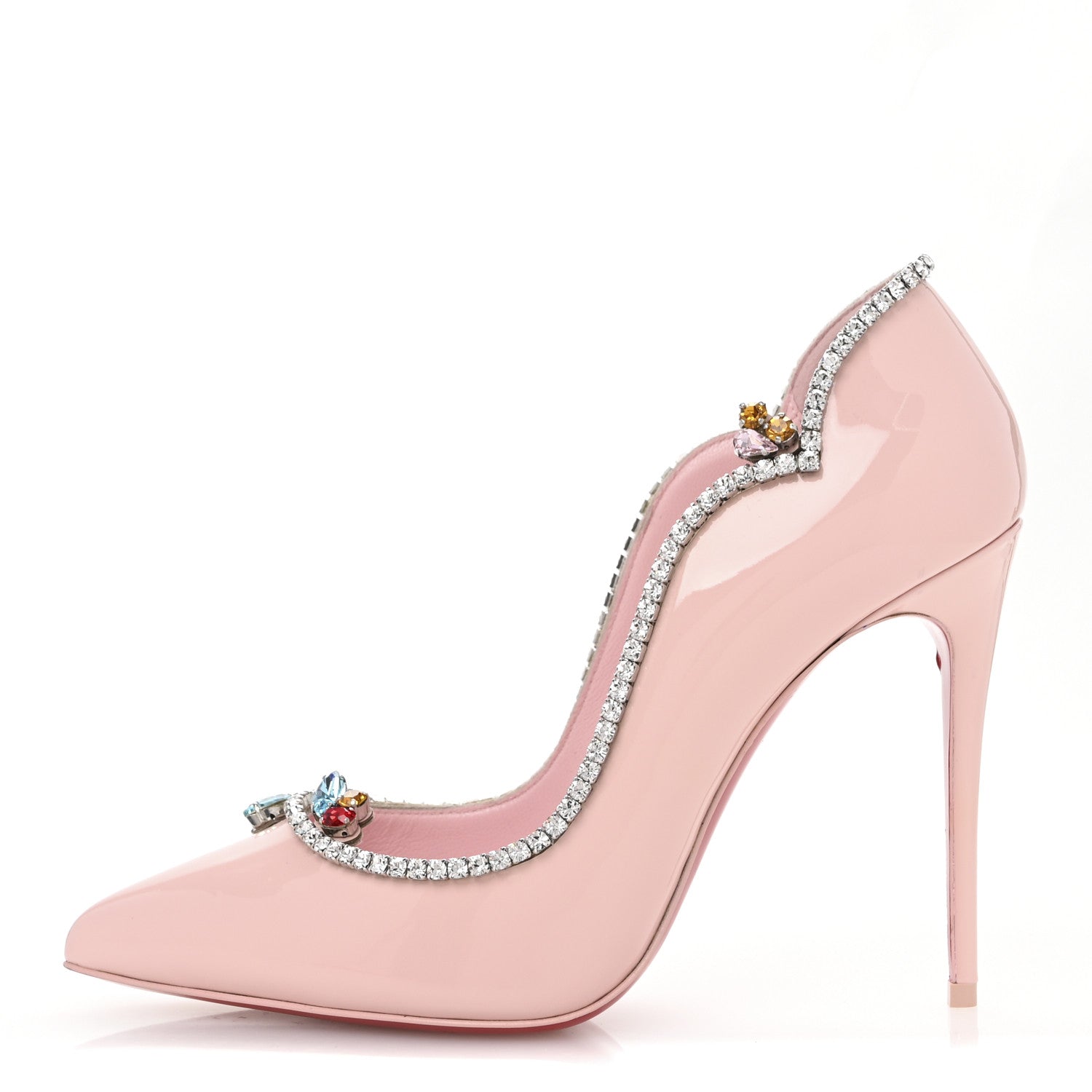 Christian Louboutin Patent Chick Queen 100 Pumps 37 Rosy 1 of 8