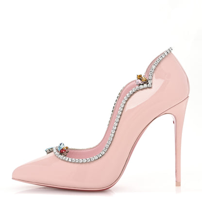 Christian Louboutin Patent Chick Queen 100 Pumps 37 Rosy 1 of 8