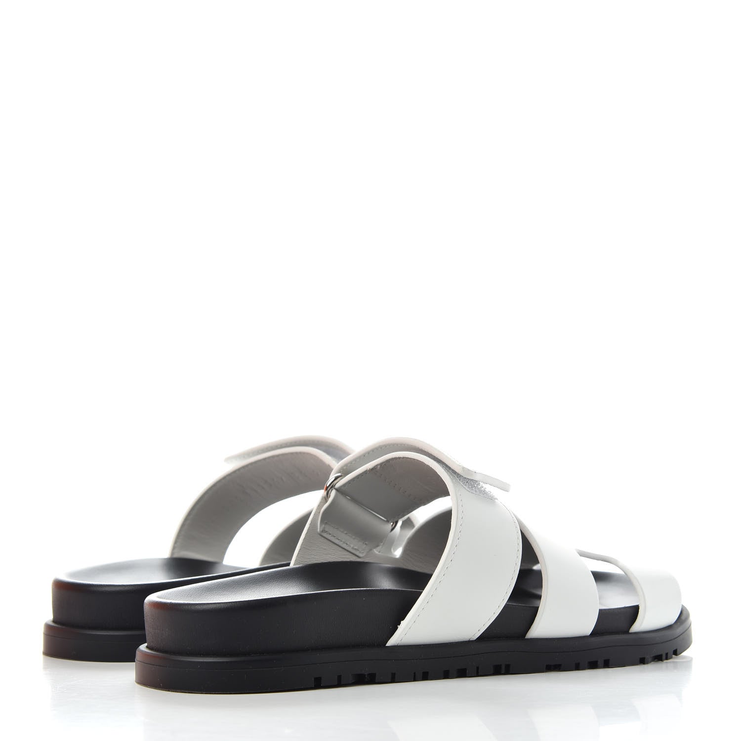 Hermes Calfskin Womens Chypre Sandals 36 White 4 of 11