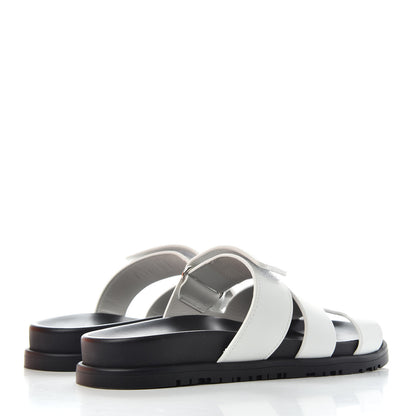 Hermes Calfskin Womens Chypre Sandals 36 White 4 of 11