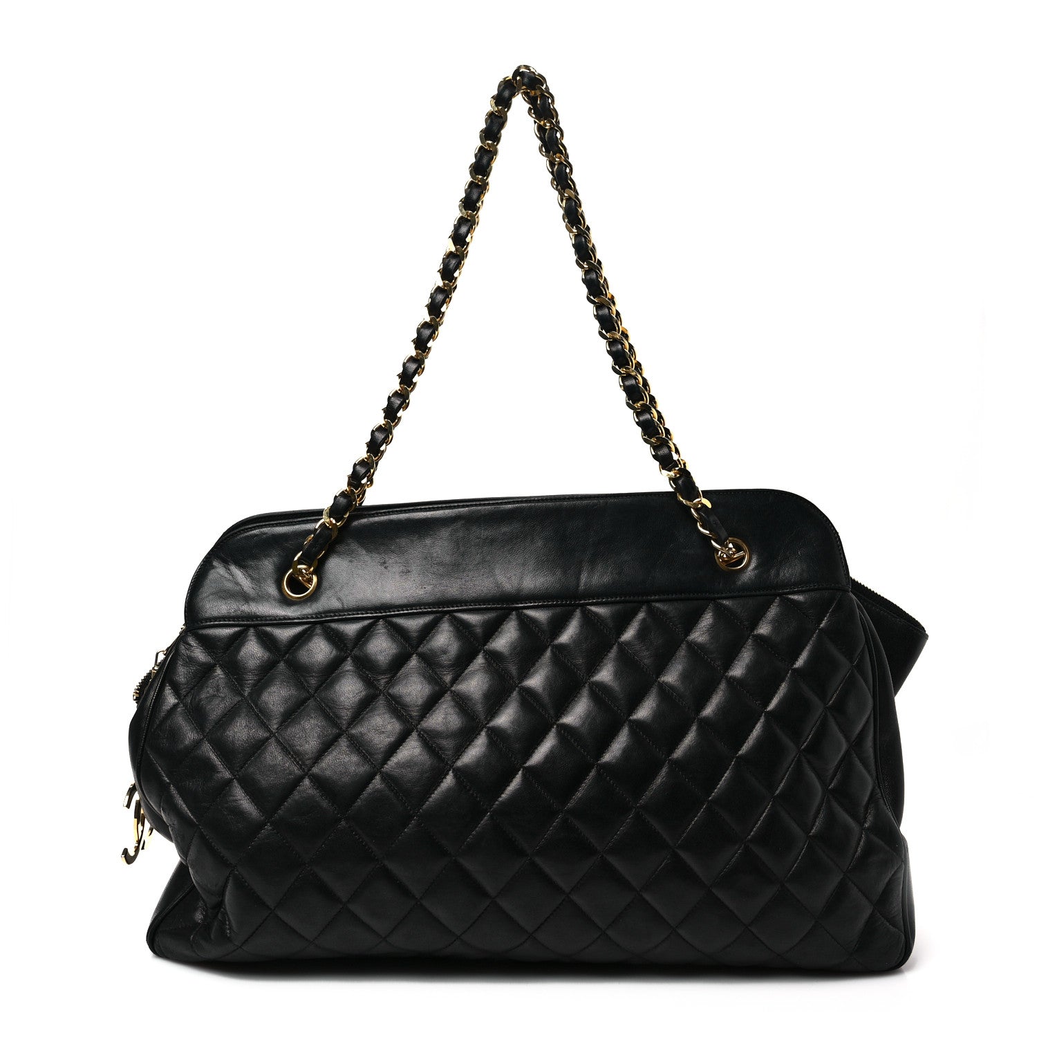 Chanel Lambskin Quilted Shoulder Bag Black 1 of 8