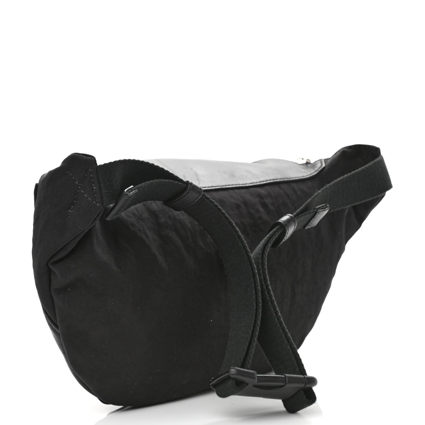 Calfskin Nylon Belt Bag Black