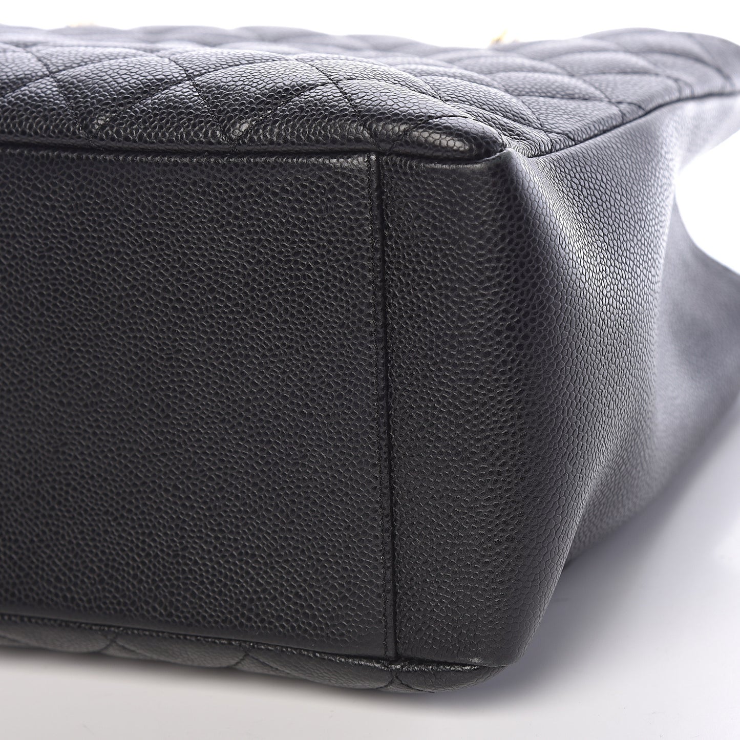 Caviar Quilted Grand Shopping Tote GST Black