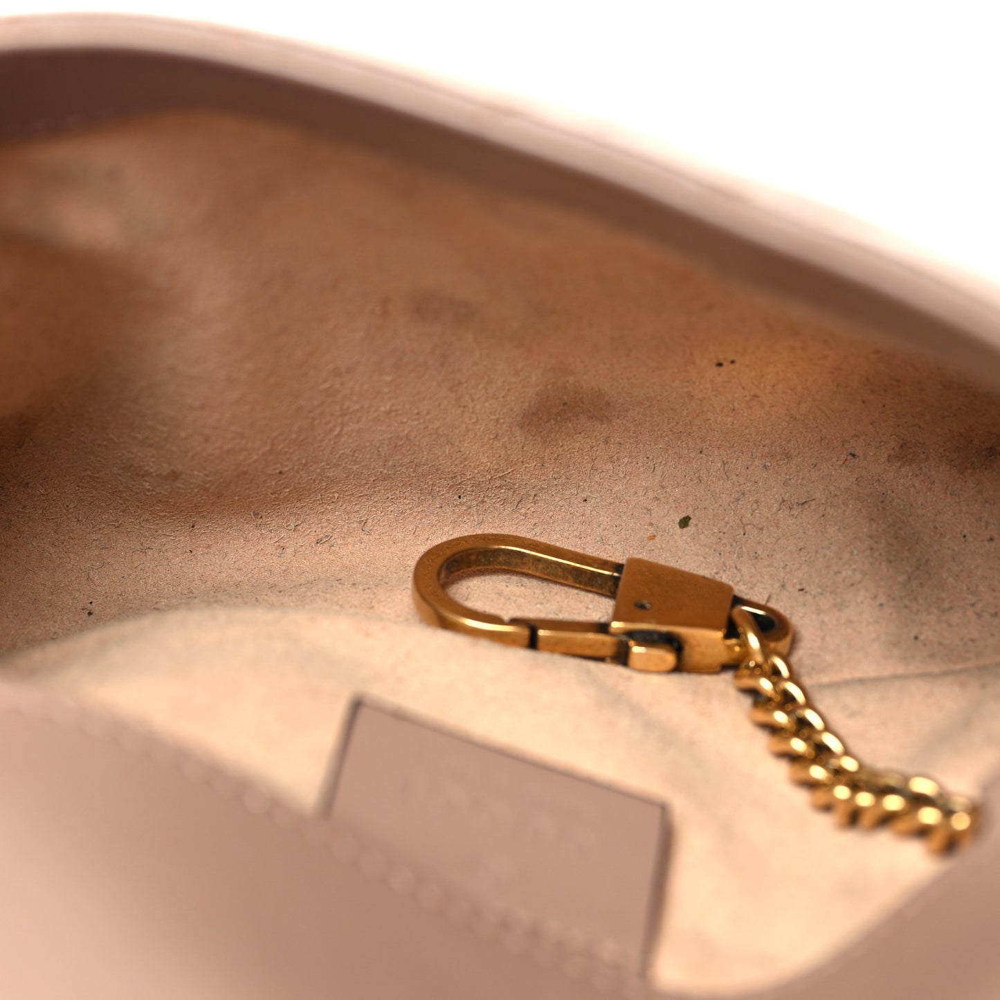 Calfskin Matelasse Super Mini GG Marmont Shoulder Bag Porcelain Rose